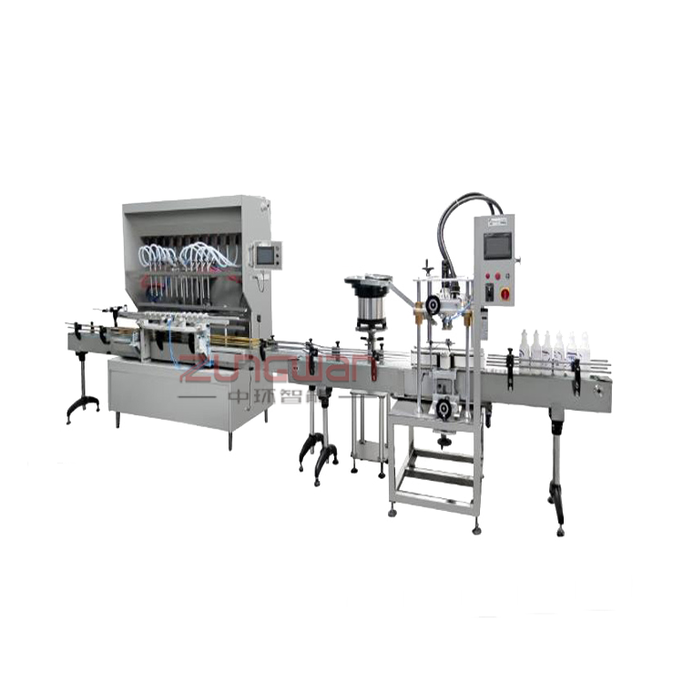ZH-F16全自動農(nóng)藥灌裝旋蓋生產(chǎn)線