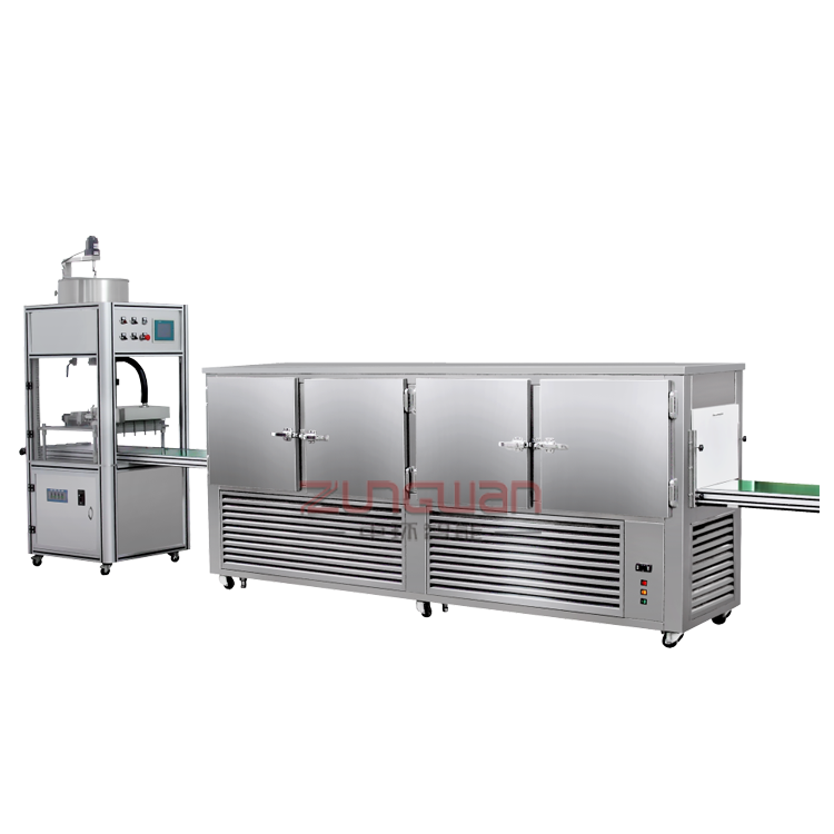 ZH-C十二頭口紅（發(fā)蠟）熱灌裝充填機(jī)冷凍機(jī)