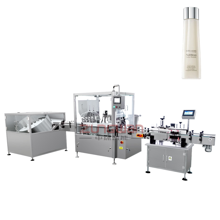 品牌液體灌裝機(jī)，潔顏水灌裝旋蓋機(jī)，全自動灌裝生產(chǎn)線制造商