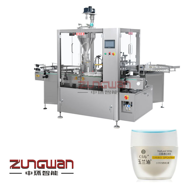 膏霜灌裝機(jī)生產(chǎn)線，全自動(dòng)膏體灌裝旋蓋機(jī)，軟膏包裝生產(chǎn)線